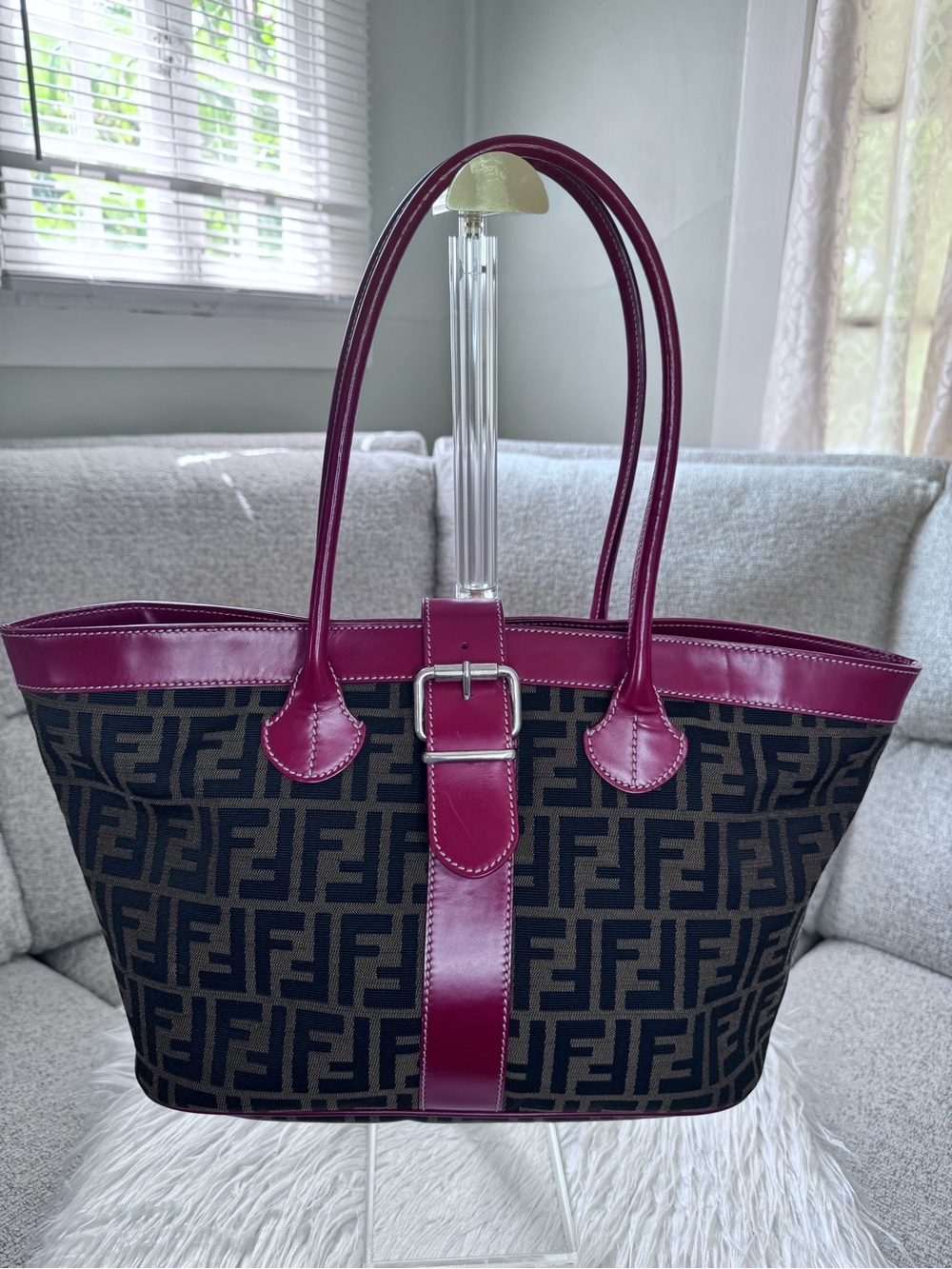 Vintage Fendi Zucca Canvas Tote Bag Auth# S8F8N3
